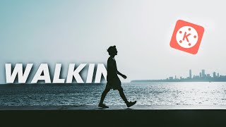 Reveal TEXT as you WALK  Masking  Kinemaster Tutorial [upl. by Esor]