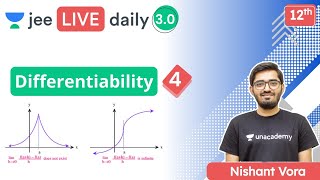 JEE Differentiability L4  Unacademy JEE  JEE Maths  Nishant Vora [upl. by Assenyl780]