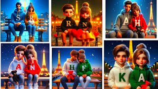 Cute viral cartoon couple  Ai cartoons couple dpz  cute couple dpz  viral Alphabets Dpz  Ai dpz [upl. by Nancie]