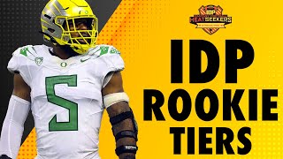 2022 IDP Rookie Tier Rankings [upl. by Norry]