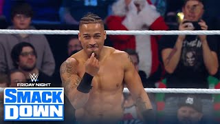 US Title Tournament Round 1 Carmelo Hayes vs Grayson Waller on SmackDown  WWE on FOX [upl. by Oirrad]