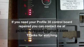 Whitfield Model Profile 30 Lennox pn 16022112 Control Panel Board Repair [upl. by Gnay]