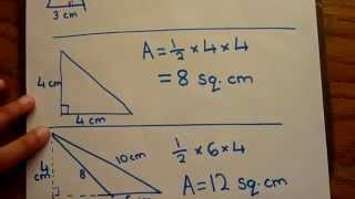 Find Area of Triangle  Calculate triangle area  VERY EASY to learn [upl. by Klemperer]