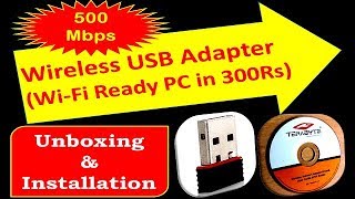 500M Mini Wireless USB Adapter TERABYTE Unboxing amp Installation [upl. by Amiaj]