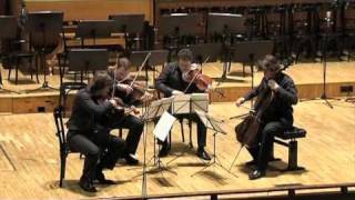 Accord Quartet plays Bartoks 2nd string quartet 3rd movement [upl. by Anyek398]