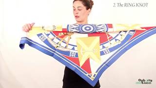 10 ways to KNOT your HERMES scarf  OPHERTY amp CIOCCI [upl. by Leone500]