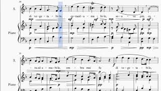 GF Handel Ombra mai fu  Study version score animation amp vocal line [upl. by Therese]