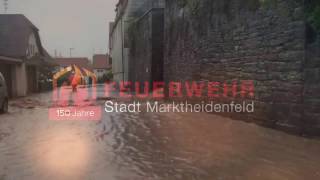 Hochwasser nach Unwetter in Zimmern  Marktheidenfeld [upl. by Shadow684]