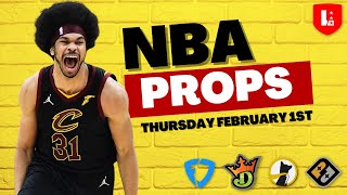 NBA Prop Bets Today 21 Underdog amp PrizePicks  Best NBA Player Prop Picks Thursday February 1st [upl. by Oniger]