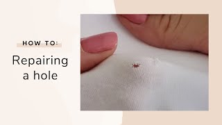 How to Repair a Small Hole in your Clothes [upl. by Alleirbag115]