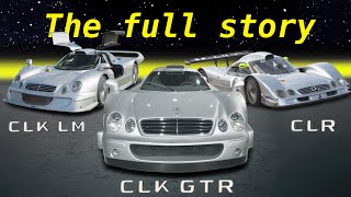 The Full Story  MercedesBenz CLK GTR amp CLK LM amp CLR  Race amp Street Versions [upl. by Neit]