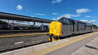 0V67 Rail Operations Group Class 37 37901 Mirrlees Pioneer arriving Worcester Shrub Hill 29824 [upl. by Atirihs]