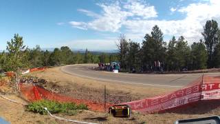 Very beginning of Pikes Peak Hill Climb 2013  3rd bike and crash [upl. by Une]