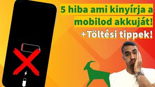 ❗Az 5 leggyakoribb töltési hiba amely KINYÍRJA a telefonod akkumulátorát Akku kímélő tippek [upl. by Kirschner]