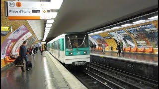 Paris Trains de MF67MF01 M5  Oberkampf [upl. by Trilbee]