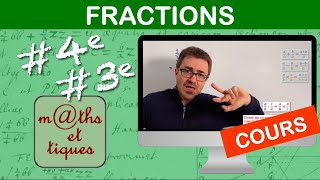 LE COURS  Les fractions  Quatrième  Troisième [upl. by Edgerton]