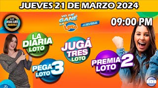 Sorteo 9 PM Loto Honduras La Diaria Pega 3 Premia 2 JUEVES 21 de marzo 2024 ✅🥇🔥💰 [upl. by Paola]