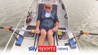 Oldham chairman Frank Rothwell 73 rowing 3000 miles solo across Atlantic for Alzheimers Research [upl. by Kataway]