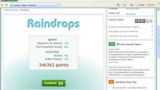 Lumosity Raindrop scores [upl. by Anilemrac623]