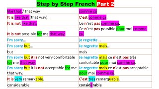 Step by step French Part 2 [upl. by Sibylle]