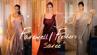 Ready to Wear Saree from Amazon Pre Stitched Saree for Farewell Freshers  Amazon Saree Haul 2024 [upl. by Ylluz758]