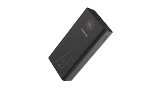 Review 40000mAh Power Bank ROMOSS 18W PD USB C Fast Charging Portable Charger 3 Outputs and 2 [upl. by Hsatan]