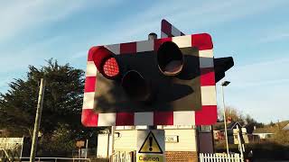 Crediton Station Level Crossing in Devon 15012024 [upl. by Ellac]