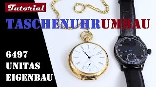 Taschenuhr Umbau  Uhr selber bauen  Tutorial  Eta Untias 6497  6498  DIYUhrenbauer [upl. by Kylie]