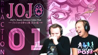 SOS Bros React  JoJos Bizarre Adventure Part 5 Episode 1  Giorno Giovanna [upl. by Maya823]