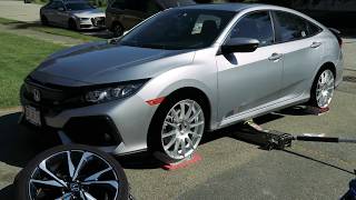 𝙏𝙀𝙎𝙏 𝙁𝙄𝙏 With New Wheels On My 2017 Honda Civic Si 10th Gen Civic [upl. by Alat]