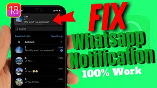 Fix WhatsApp Notifications Not Working on iOS 18 [upl. by Anicart]