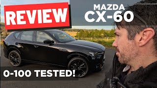 Mazda CX60 review Most powerful Mazda ever Plugin hybrid electric luxury SUV inc 0100 range [upl. by Nylrac]