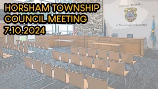 HorshamTownship Council Meeting 71024 [upl. by Tartan]