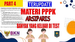 MATERI PPPK ARSIPARIS  LOLOS JADI ASN 2024 [upl. by Benge811]