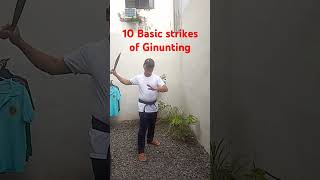 arnis 10 Basic strikes of Ginunting [upl. by Ynaittirb]