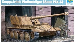 Final reveal Trumpeter KruppArdelt Waffenträger 88mm PAK43 [upl. by Fabio]