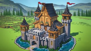 Minecraft How To Build A Castle  Tutorial [upl. by Aneetak949]