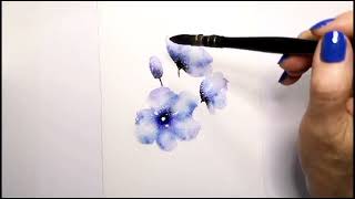 Loose watercolor painting  Watercolor easy floral painting  Relax and Paint [upl. by Tennies370]