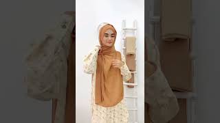 Two pin hijab style Hijab style by lia hijab hijabstyle hijabtutorial hijabers shorts [upl. by Eednahs]