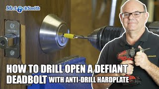 How To Drill Open a Defiant Deadbolt with Antidrill Hardplate [upl. by Selhorst]