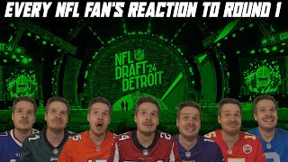 Every NFL Fans Reaction to Round 1 of the 2024 NFL Draft [upl. by Dorrehs25]