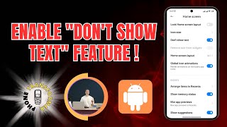 How to Enable the quotDont Show Textquot Feature on Android [upl. by Schaffel322]