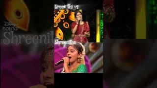 Sreenithi vs Shreenitha🔥 Minsara kanna song🤩 shorts  Asyourwish super singer [upl. by Koblas355]