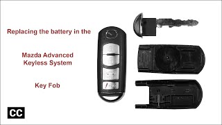 Replacing the battery CR 2025 in the Mazda Advanced Keyless System key fob [upl. by Laurance]