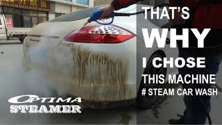 Amazing Steam Car Wash Video Porsche Panamera Steam Cleaning [upl. by Center]