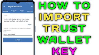 how to trust wallet already ky import account problem solve [upl. by Rebhun117]