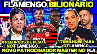 NOVO PATROCINADOR MASTER no FLAMENGO  quotMAIS DE 170MILHÕES PARA O FLAMENGO NOVOS REFORÇOS no MENGÃO [upl. by Madora769]