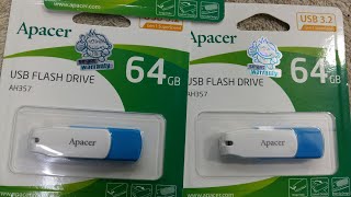 apacer 64GB USB Flash drive ah357 ModelApacer AH357 64GB USB 31 Gen Flash Drive 128GB 32GB [upl. by Erda]