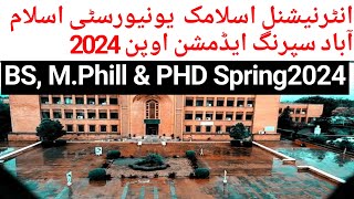 IIUI ADMISSION SPRING2024  INTERNATIONAL ISLAMIC UNIVERSITY ISLAMABAD [upl. by Misak]