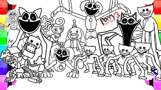 Poppy Playtime Chapter 3 New Coloring Pages  How to Color All Monsters and Bosses  NCS MUSIC [upl. by Anivel621]